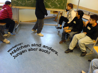 Fotodokumentation: Workshop für Grundschulkinder: Mädchen sind anders, Jungen aber auch!